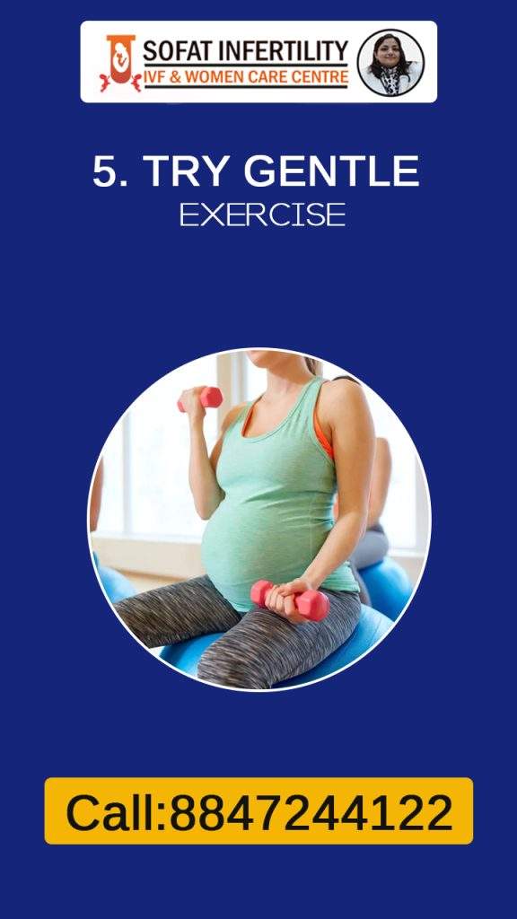It is good to do gentle exercise during pregnancy to relieve stress. 